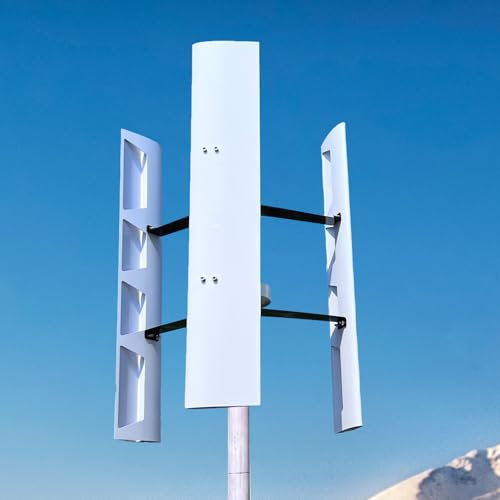 1000 W Windgenerator, 12V 24V 48V, Vertikale Windturbine mit Helix-Design, Magnet-Schwebetechnologie, Dreiphasiger Permanentmagnet-Generator mit MPPT-Controller (12, Volt)