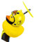 Rudiaoa Lenkerglocken Entenbikeglocken Mit LED Lichthelmen Und Propeller Yellow Entenbike Dekorationen Accessoires