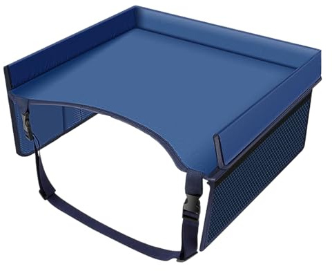 Kindertisch Für Autositze, Auto Reisetisch Mit Verstellbarem Riemen Und Tasche Reisetisch Kindersitz Spiel Tragbarer Schoßschreibtisch Für Kinder Auto Knietablett Für Spielzeug, Bücher & Snacks
