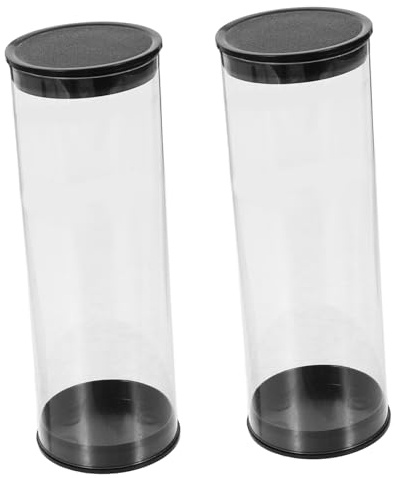 VICASKY 2 Stück-Pack Golfball Präsentationsbox aus PVC Durchsichtige Kunststoffröhren zur Einfachen Reinigung und Platzsparenden Aufbewahrung für Zuhause und Shop