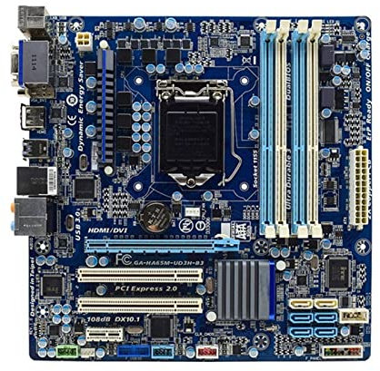 Placas Base de Ordenador Fit For Gigabyte GA-HA65M-UD3H-B3 Placa Base de Escritorio LGA 1155 DDR3 16G Core i3i5i7 CPUs Usb3.0 Micro ATX Tarjeta Madre