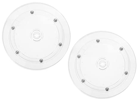 VALICLUD 2pcs Plastic Turntable 360 Degree Rotating Display Stand