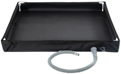 Zymoplas Schwarze tragbare Duschwanne, Faltbare Duschwanne aus PVC für Outdoor Abenteuer, tragbare Dusche, Camping, Outdoor, Campingwanne