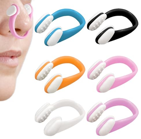 Chaies Pinze nasali da nuoto | Protezione per il naso di allenamento,Tappo di sicurezza in silicone 6 pezzi per adulti, uomini, donne, sport acquatici