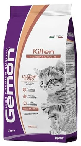 Gemon Kitten Trockenfutter für Katzen, Lachs und Reis, 2 kg