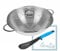GRÄWE Edelstahl Wok 32 cm mit Glasdeckel und Ablagegitter