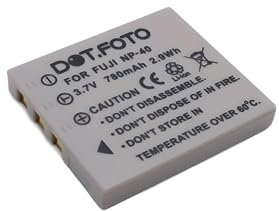 Dot.Foto NP-40, NP-40N Premium 3.7v / 780mAh Batterie Rechargeable pour Fujifilm FinePix F402 F455 F460 F470 F480 F485 F610 F650 F700 F710 F810 | FinePix J50 / FinePix V10 | FinePix Z1 Z2 Z3 Z5fd