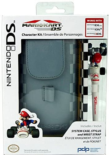 Super Mario Kart character kit pour 3DS : Housse + Stylet - gris