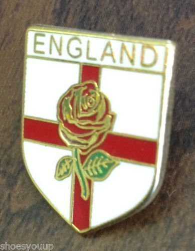 Anstecknadel London Rose und St. George Kreuz Emaille