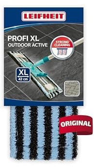 Leifheit Original Wischbezug Profi XL Outdoor für sehr groben Schmutz, Bodenwischer Ersatzbezug für ideale Schmutzaufnahme Dank 2-Faser-System, für den Außenbereich, raue Fliesen und Steinböden