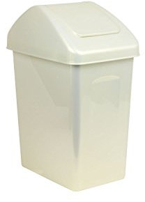 Branq Poubelle 10 l - Poubelle avec couvercle basculant - Crème