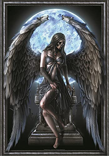Heart Rock Bandiera Originale Spiral Collection - Cursed Angel Tessuto, Multicolore, 110x75x0.1 cm
