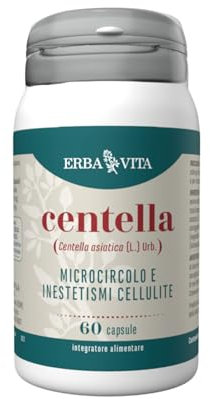 ERBA VITA Integratore Alimentare di Centella - 60 Capsule - Favorisce il microcircolo e contrasta gli inestetismi della cellulite