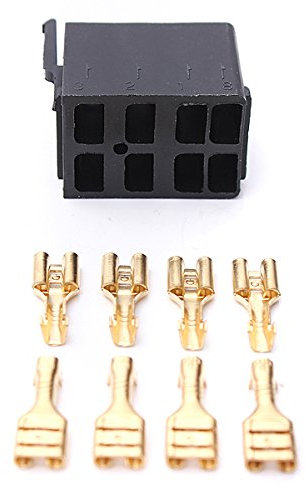 C-FUNN 8 Stück Flachstecker-Buchsen & Wippschalter ARB Stecker Buchse Carling
