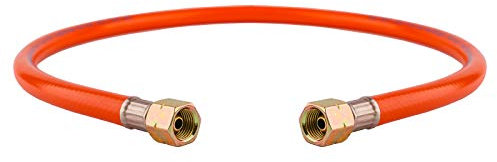 BFG Propane Butane Gas Hose Pipe, 80cm, 2 x 1/4 Female Threads, Hose Connector Compliant with BS EN16436-1:2014 Class 2, Max. Pressure 10 Bar, 6.3mm Ideal for Gas BBQ, Camping Gas, Patio Gas Bottle