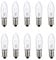 ShuoHui E10 Halogen lampen Ersatzlampen Glühbirnen Topkerze für Lichterkette 14V 3W 3000K 10 Stück