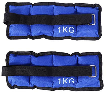 Gewichtsmanschette, 1 Paar verstellbare Gewichte, 2 kg/3 kg/5 kg, langlebig, für Fitness, Fitness, Wandern, Joggen, Gymnastik, Aerobic, Fitnessstudio, Blau, 2Kg