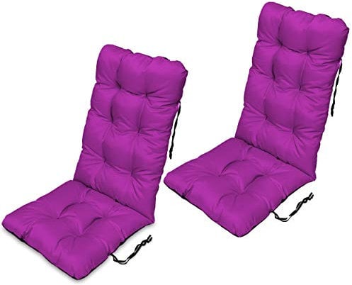 SuperKissen24. Stuhlkissen Sitzkissen und Rückenkissen für stühle - 2er Set 48x123 cm - Outdoor und Indoor - rosa