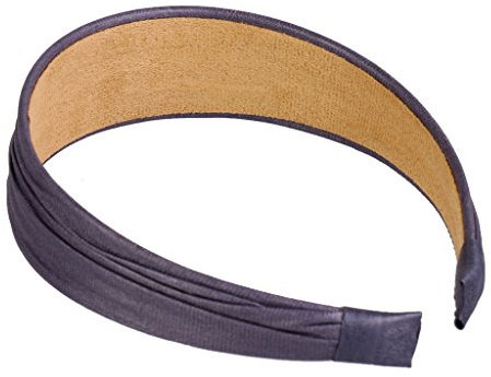 Serre-tête Vintage Accessoires de la Mode en Cuir PU de Bande de Cheveux Bandeau - Gris Foncé, Gris foncé