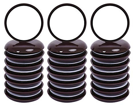 Ezprotekt Furniture Sliders for Carpet and Rug Flooring 1-3/4 Furniture Gliders for Moving Heavy Furniture Quickly and Easily - Furniture Moving Pads (Brown 45mm, 24pcs)