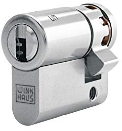 Winkhaus keyTec X-tra Halbzylinder 30-10 mm | Profilzylinder Schließzylinder Türzylinder mit Bohrschutz und Ziehschutz | Patentschutz | inkl. 5 Schlüssel & Sicherungskarte | Einzelschließung