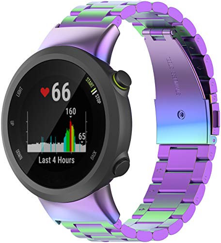 Shieranlee Cinturino in Metallo Compatibile con Garmin Forerunner 45 Cinturino, di Ricambio in Acciaio Inox per Forerunner 45/Swim 2 Smartwatch
