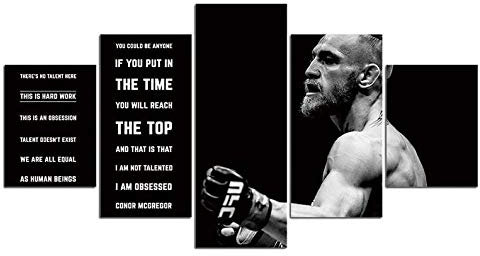 104Tdfc 5 Bilder Leinwanddrucke wandbild 5 teilig Leinwandbild Conor McGregor Inspirierend 200X100cm 5 TLG Kunstdrucke Skulpturen Küche Haushalt Möbel Wohnaccessoires
