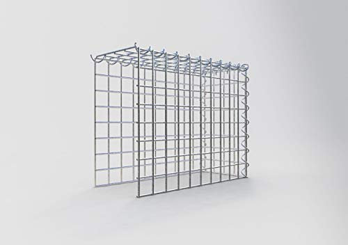 GABIONA - Gabion 50 x 40 x 20 cm - Panier de montage type 4 (sans grille frontale et grille inférieure) - Panier à gabions galvanisé avec MW 5 x 5 cm