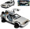 NEW Delorean DMC Zurück in die Zukunft Teil 2 mit anklappbaren Rädern 1/24 Welly Modell Auto mit individiuellem Wunschkennzeichen