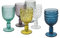 Villa d'Este Home Tivoli Set 6 calici 280 ml in vetro, superficie lavorata, Geometrie