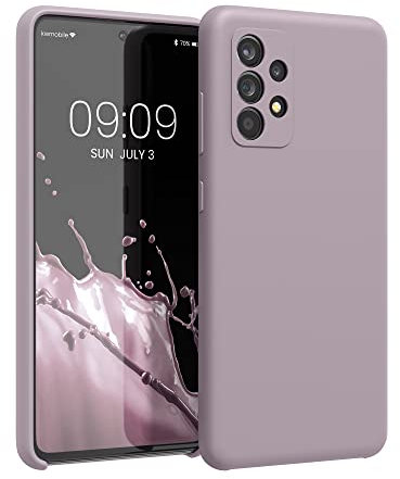 kwmobile Hülle kompatibel mit Samsung Galaxy A52 / A52 5G / A52s 5G Hülle - Silikon Handy Case - Handyhülle weiche Oberfläche - kabelloses Laden - Purple Cloud