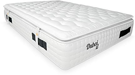 Duérmete Online - Dubai XL Pocket Springs Madrass, Visco, Topper | Lyx & komfort | Höjd 33cm | Naturligt viskostyg 135 x 200