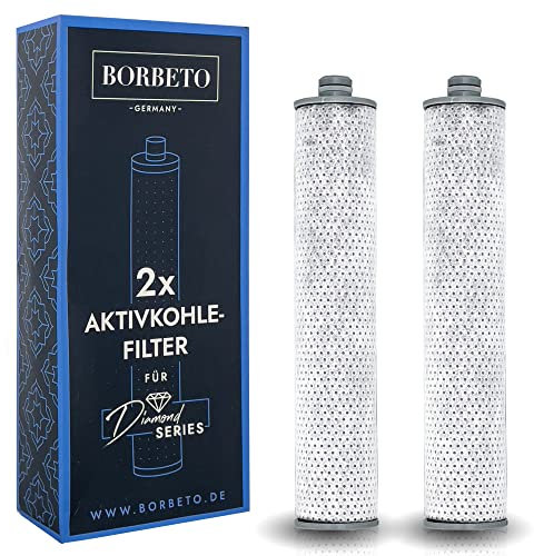 BORBETO® Duschkopf - SHINE FIlter– hochwertiger Wasserfilter – Wasserfilter für Diamond SERIES – Sanftes Wasser – Handbrause Filter