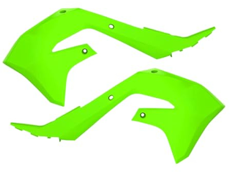 POLISPORT 8423400005 - Kühlerverkleidungen Paar Starke und langlebige kompatibel mit Motorrädern Kawasaki in Farbe Grün