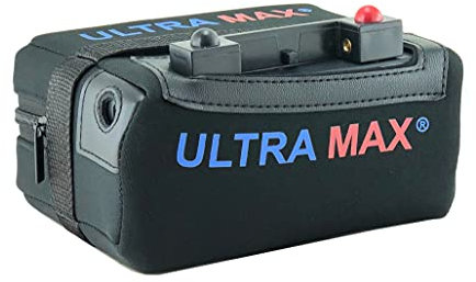 Ultramax LI18-12USB, 12v 18Ah LiFePO4 Lithium Phosphate Golf Trolley Battery with USB Port
