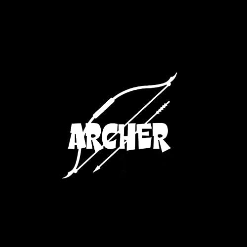 Auto-Aufkleber 13.5Cm * 12.5Cm Archery Archer Bow Arrow Vinyl Aufkleber Autoaufkleber LKW Motorrad Schwarz Silber