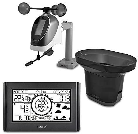 La Crosse Technology WS1652-BLA Station Météo Pro Familiale, Noir