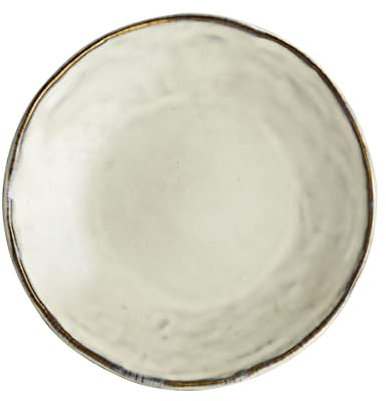 Dutch Rose Organic Teller flach 17 cm Creme Steingut
