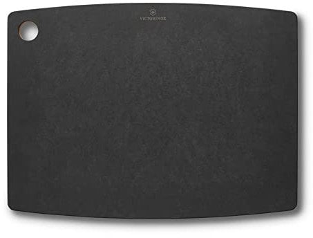 Victorinox Schneidebrett, Gourmet Serie, Cutting Board L 44.5 x, 33 x, 0.9, Saftrille, Klingenschonend, Spülmaschinengeeignet, Schwarz