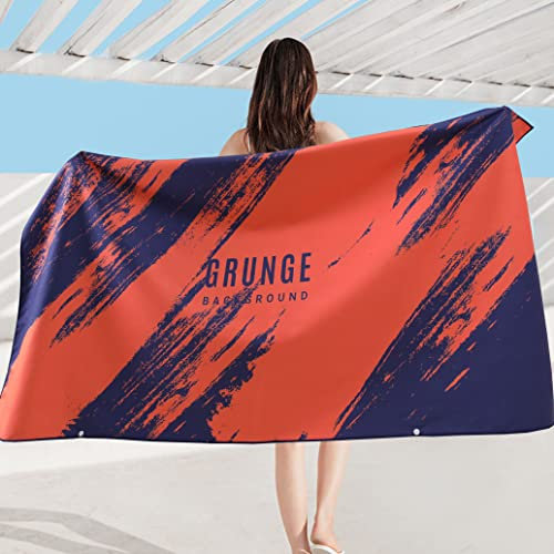 J Yunq Strandtücher Mikrofaser Strandtücher Handtuch Groß,Leichtes und Dünnes Tragbares schnell trocknende Saunatuch Badehandtuch,Für Strand,Reisehandtuch,Sauna (160 x 80 cm, J04)
