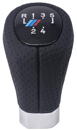 HISports Schaltknauf 5 Gang Auto Schalthebel Schaltkopf Kompatibel mit E34 E36 E38 E39 E46 E53 E60 E61 E63 E64 E83 E90 E91 E92 E93 1 Series 3 Series 5 Series X1 X3 X5