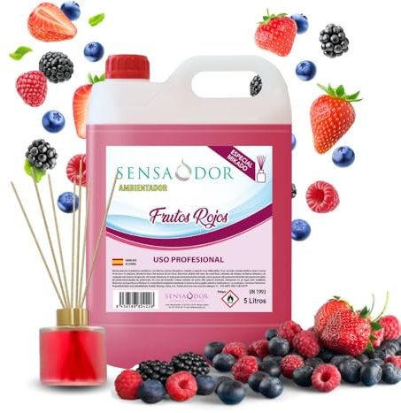 Garrafa ambientador recambio para mikados 5 litros Sensaodor (Frutos rojos)