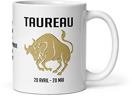 Mug Signe zodiaque astrologique Taureau - Idée cadeau