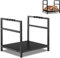GYMAX Estantería para Leña de Metal, Soporte de Madera, 40 x 34 x 36 cm, Soporte para Leña para Chimenea y Horno, Color Negro