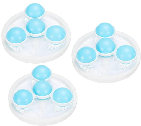 sourcing map Washing Machine Hair Filter Bag Floating Hair Filtering Mesh Bag Pet Fur Hair Catcher Removal Blue for Laundry Washing Machine, Pack of 3