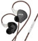 CCA C10 Wired Earbuds in-Ear Headphones with Microphone,4BA+1DD 5 Driver in-Ear HiFi Metal Earphones IEMs with Zinc Alloy Faceplate,Detachable Cable for Singer Guitarist Drummer(Matte Black,with Mic)