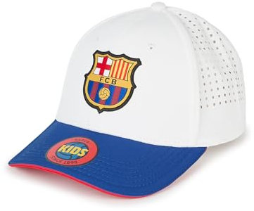 FC Barcelona - Kappe Offiziell White Junior Barça, Unisex Kinder, Einheitsgröße
