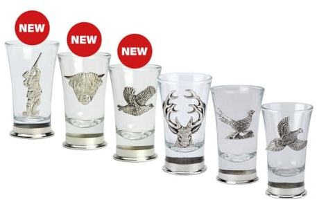 Stanley Pewter-Mounted Shot Glass - Individual Glass