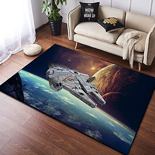MUICIN Range Teppich Teppich, Star Wars 3D Doormat Bodenauflage für Playoom Schlafzimmer Anti-Rutsch Bodenmatte.,120 * 160cm