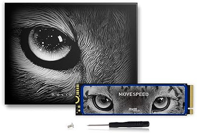 MOVE SPEED HB7450 1TB M.2 SSD | PCIe 4.0 Gen4 NVMe Solid-State-Laufwerk – bis zu 7.450 MB/s Lesegeschwindigkeit, Fortschrittliche 3D-NAND-Technologie, Geeignet für PS5, Desktops & Laptops